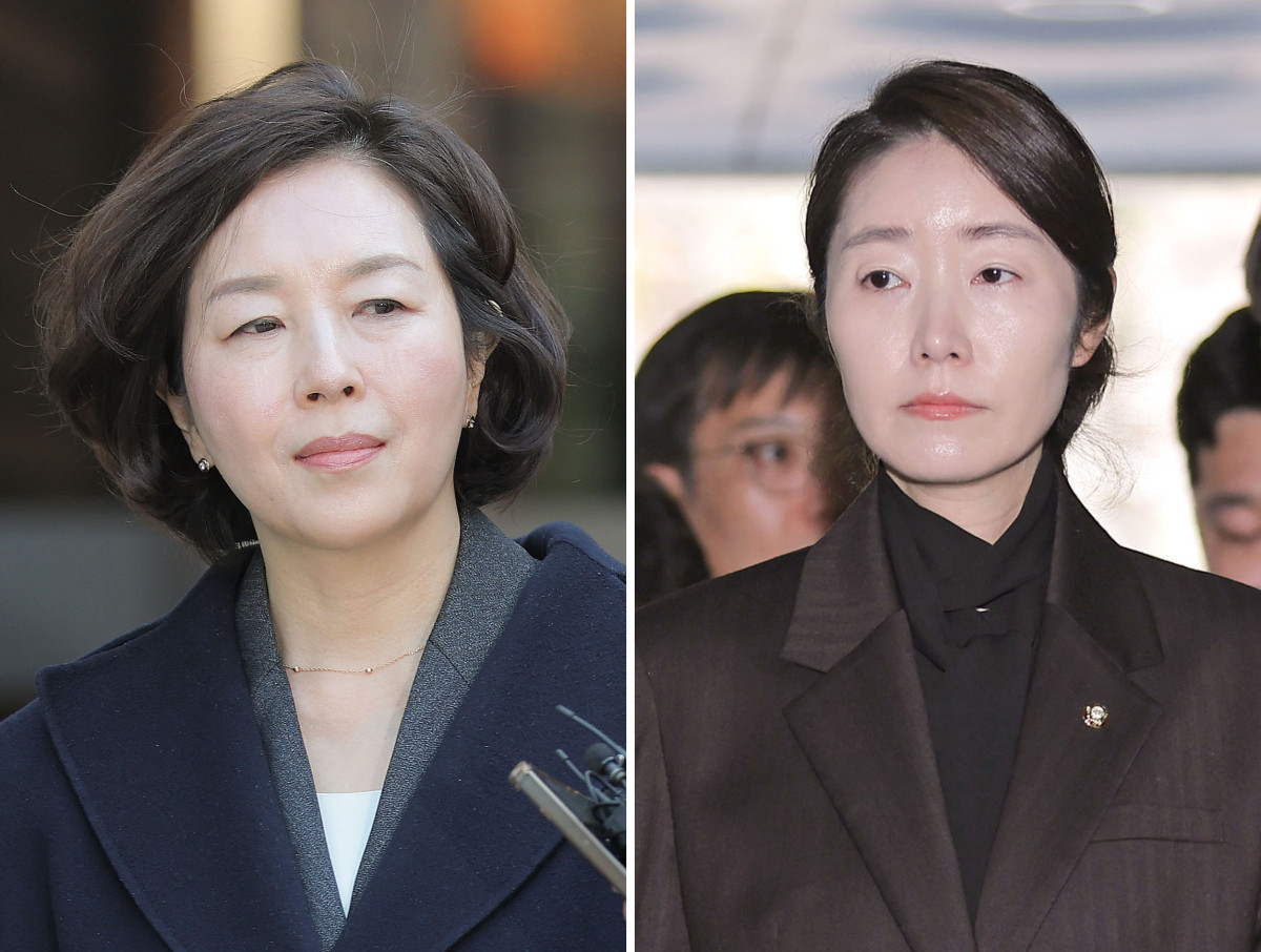 ▲영장실질심사를 마치고 법정을 나서는 김경 전 서울시의원(왼쪽), 법정에 출석하는 강선우 의원. (연합뉴스)