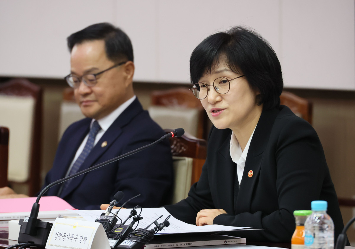 ▲원민경 성평등가족부 장관이 4일 서울 종로구 정부서울청사에서 열린 2026년 성평등·청소년·가족정책 시·도 국장회의에서 인사말을 하고 있다. (연합뉴스)