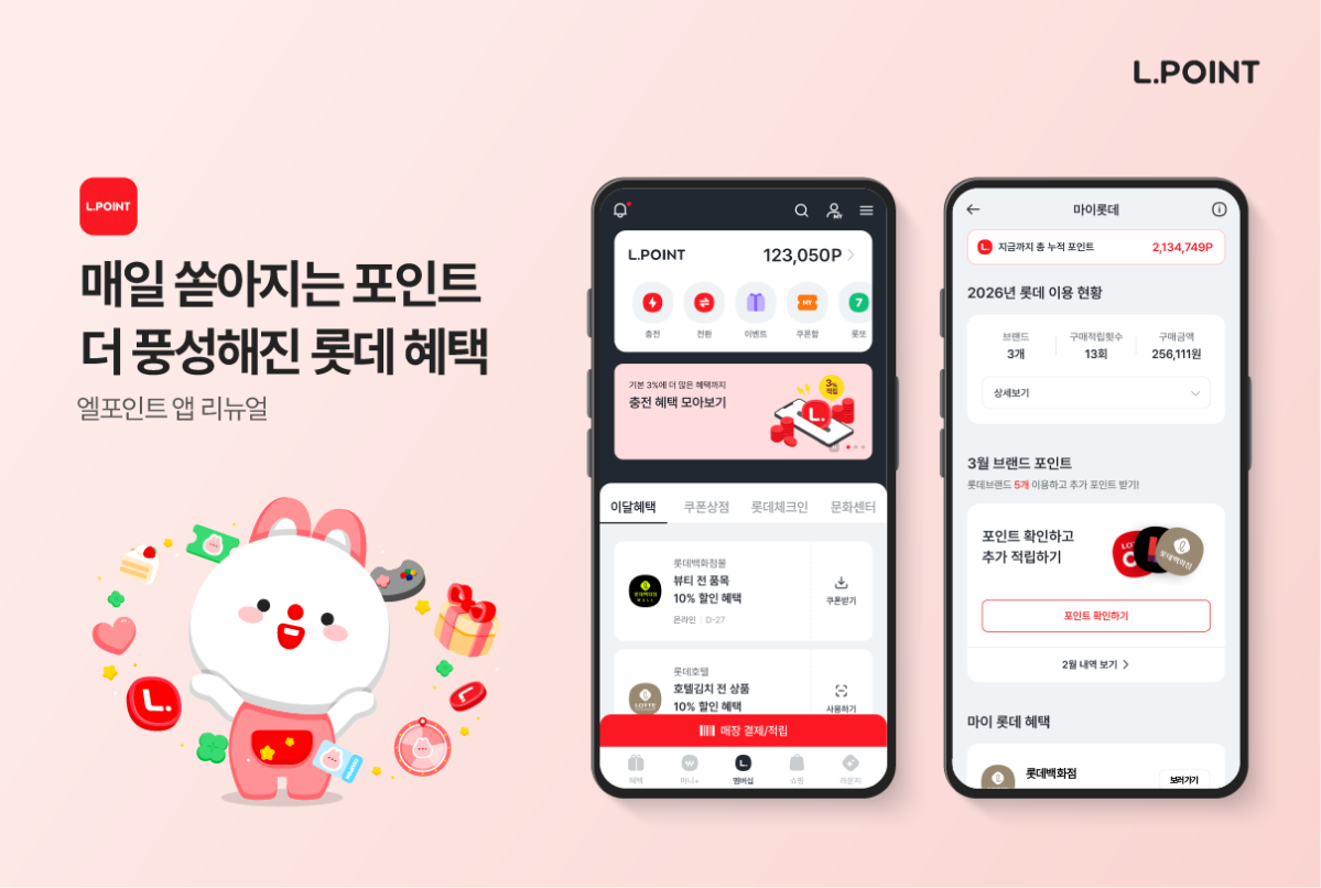 ▲엘포인트 앱 리뉴얼 (사진제공=롯데멤버스)