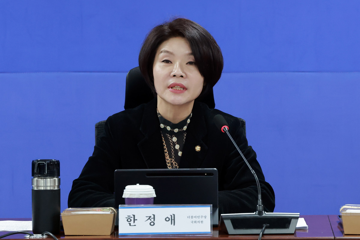 ▲더불어민주당 한정애 정책위의장이 10일 국회의원회관에서 열린 민주당 중동사태 경제 대응 태스크포스(TF) 1차 회의에 참석해 발언하고 있다. (사진=연합뉴스)