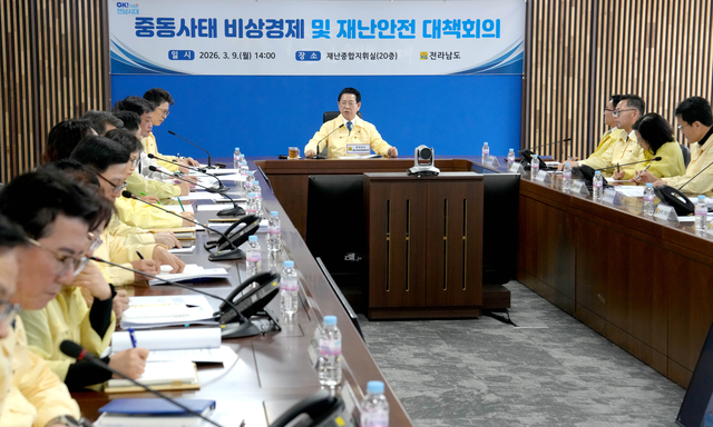 ▲전남도, 중동사태 비상경제 대책회의. (사진제공=전남도)