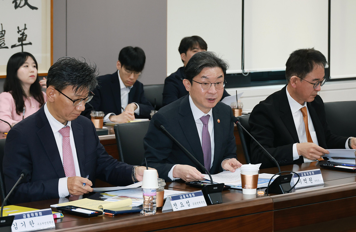 ▲이억원 금융위원장이 11일 오전 서울 종로구 정부서울청사에서 '금융시장 리스크 점검회의'를 열고 당부의 말을 전하고 있다. (사진제공=금융위원회)