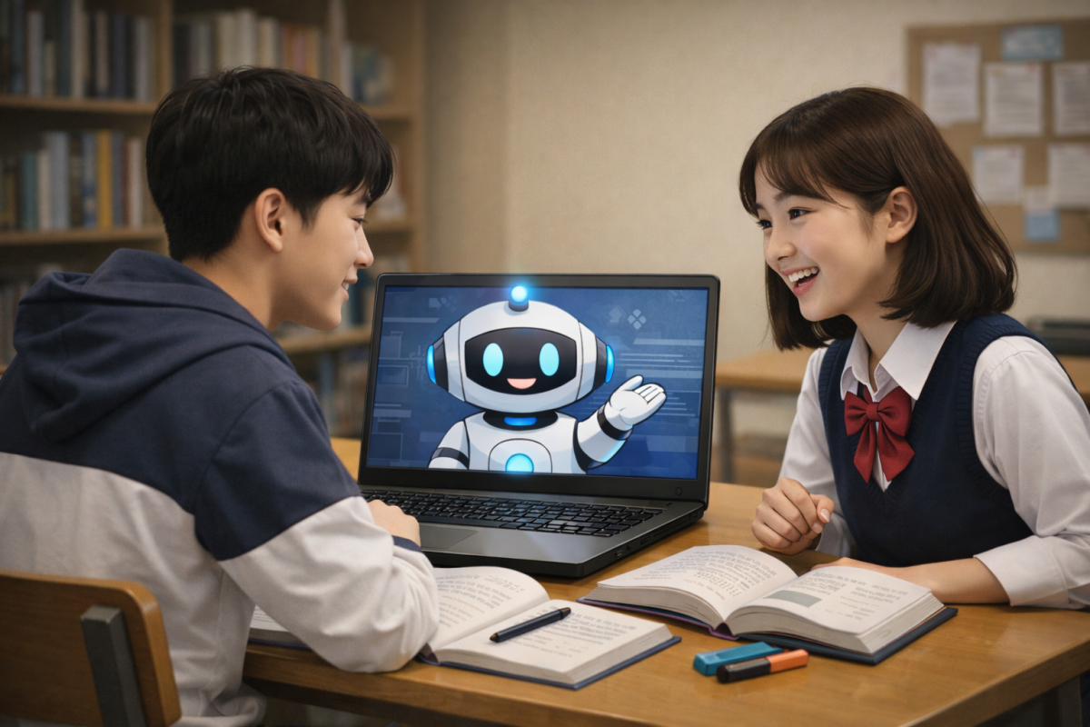 ▲고등학생 절반가량이 인공지능(AI)을 공부에 활용하고 있는 것으로 나타났다. (이미지=ChatGPT 생성)