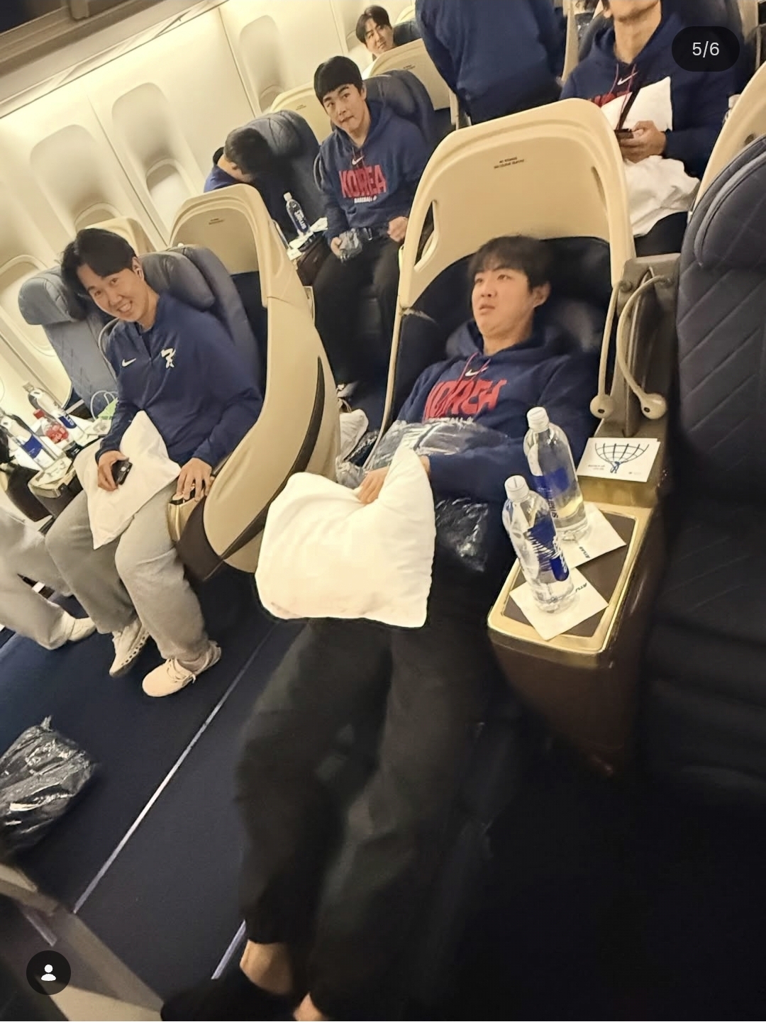 ▲마이애미 아틀라스 전세기 탄 WBC 한국 선수들 모습은? (출처=KBO 공식 인스타그램 캡처)