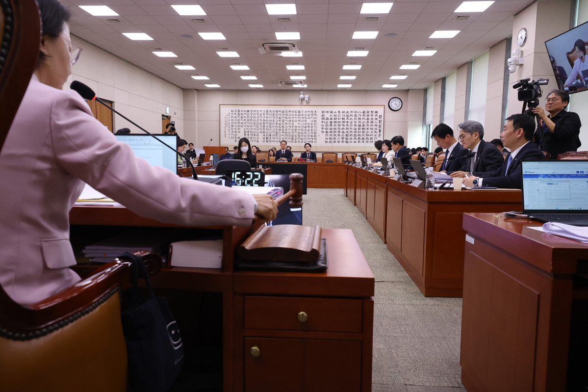 ▲11일 국회에서 열린 법제사법위원회 전체 회의에서 추미애 위원장과 여야 의원들이 대미투자특별법을 통과 시키고 있다. (연합뉴스)