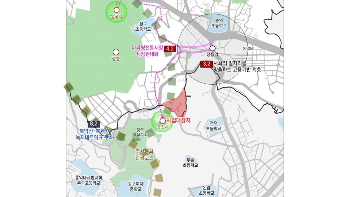 ▲위치도(성북구 정릉동 559-43번지 일대 모아타운) (서울시 제공)