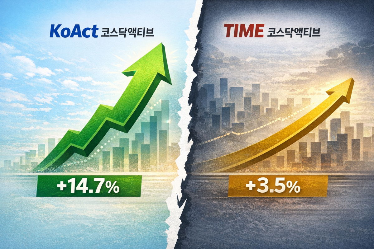▲액티브 ETF 비교 이미지 (챗GPT 생성)