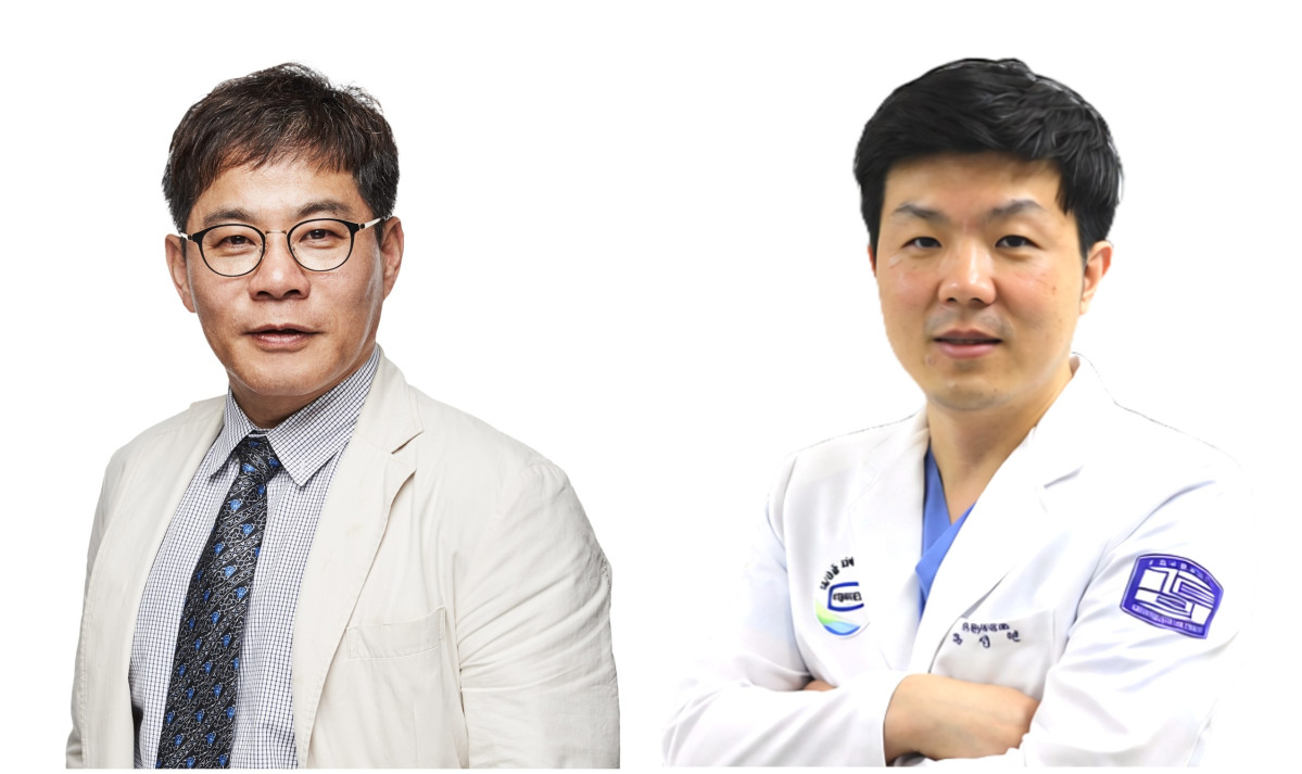 ▲장기욱 서울성모병원 순환기내과 교수(왼쪽), 부성현 의정부성모병원 순환기내과 교수 (사진제공=서울성모병원)