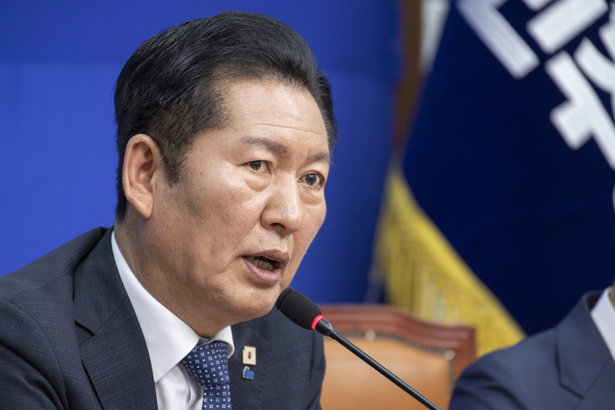 ▲더불어민주당 정청래 대표가 16일 국회에서 열린 민주당 시·도당위원장협의회 회의에서 발언하고 있다. (사진=연합뉴스)