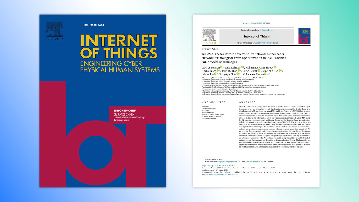 ▲국제 학술지 ‘Internet of Things’와 등재 논문. (사진제공=딥노이드)
