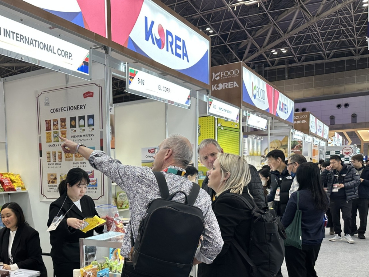 ▲‘2026 도쿄 식품박람회(FOODEX JAPAN)’ 통합한국관 부스 (사진제공=농림축산식품부)