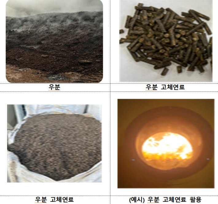 ▲전북도의 우분 고체연료. (사진제공=전북도)