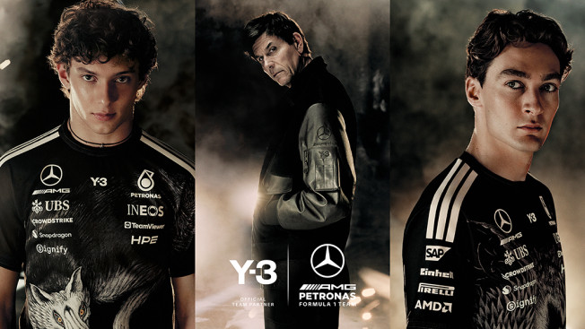 ▲Y-3 메르세데스-AMG 페트로나스 협업 컬렉션 화보 대표 이미지. (사진제공=무신사)