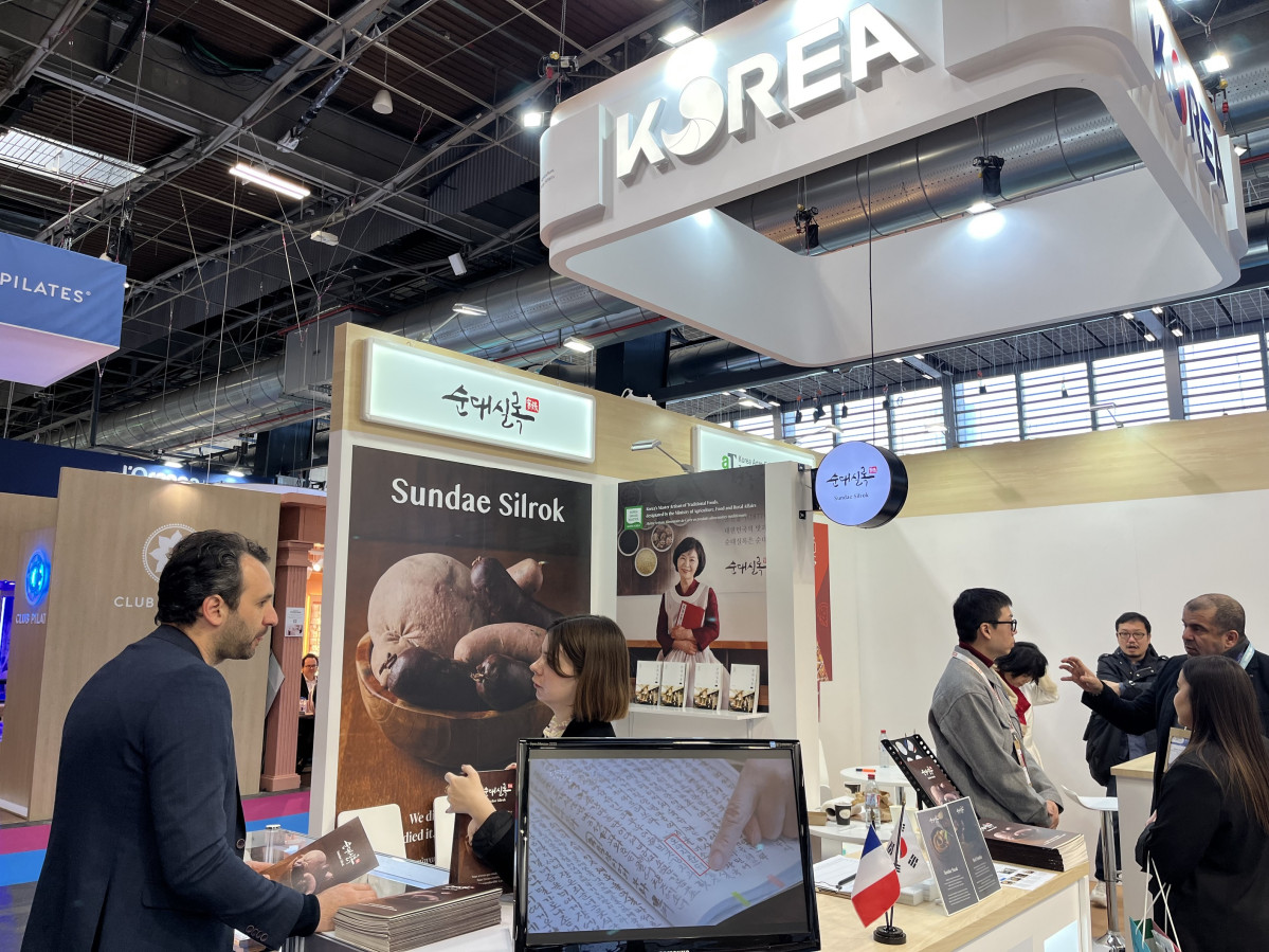 ▲14일부터 16일까지 프랑스 파리에서 열린 ‘파리 프랜차이즈 박람회(Franchise Expo Paris 2026)’ 한국관 모습. (사진제공=한국농수산식품유통공사)