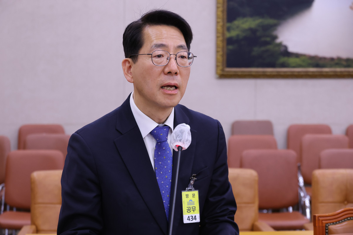 ▲황종우 해양수산부 장관 후보자가 23일 국회 농림축산식품해양위원회에서 열린 인사청문회에서 인사말을 하고 있다. (연합뉴스)