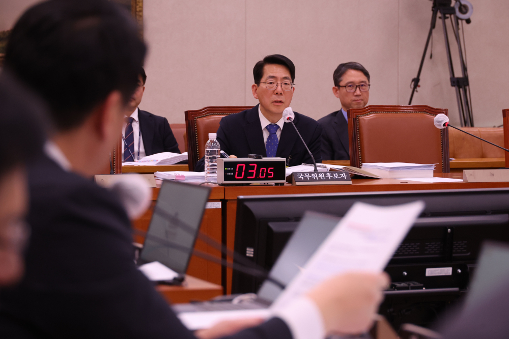 ▲황종우 해양수산부 장관 후보자가 23일 서울 여의도 국회 농림축산식품해양위원회에서 열린 인사청문회에서 의원 질의에 답하고 있다. 고이란 기자 photoeran@ (이투데이DB)