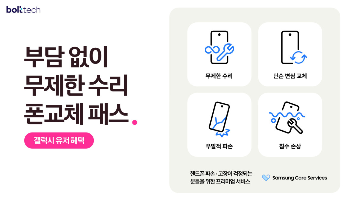 ▲볼트테크코리아, LG유플러스와 ‘폰교체 패스’로 프리미엄 모바일 케어 시장 공략 강화. (사진제공=볼트테크코리아)