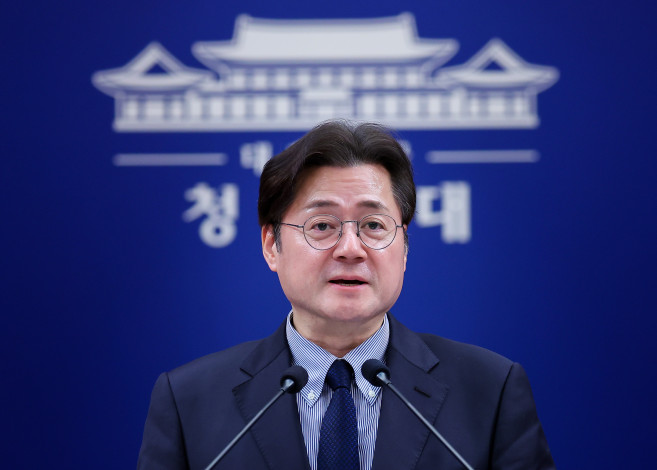 ▲홍익표 정무수석이 25일 청와대 춘추관에서 청와대 비상경제상황실 구성 관련 브리핑을 하고 있다. (연합뉴스)