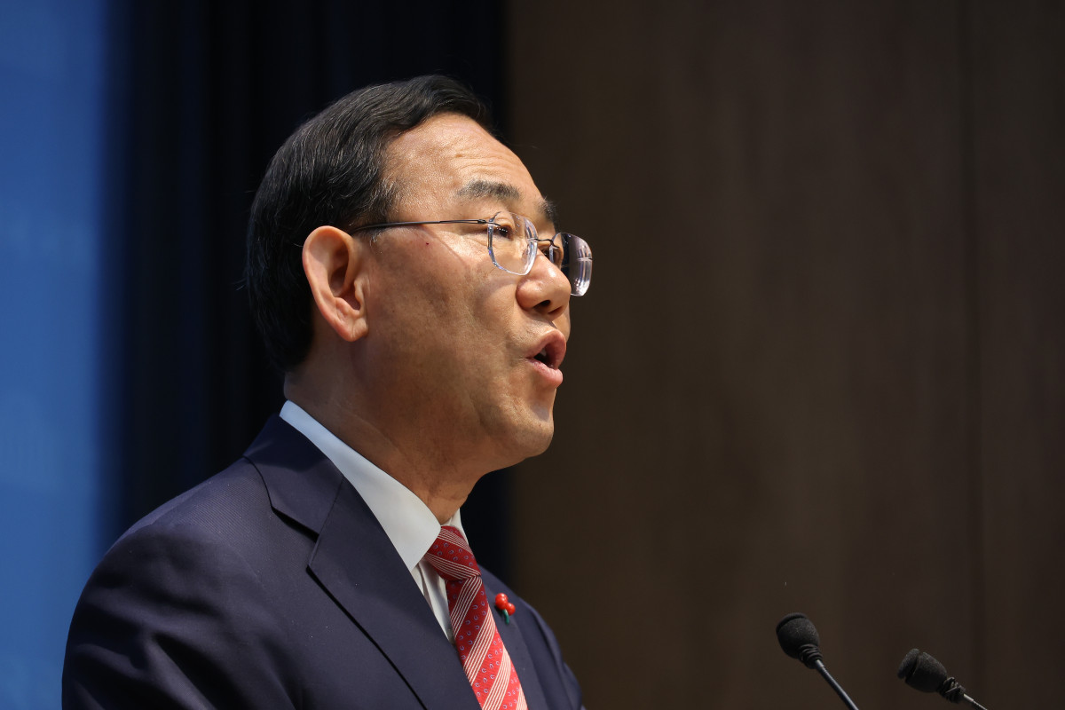 ▲국민의힘 대구시장 후보 경선에서 '컷오프'된 주호영 국회부의장이 26일 국회 소통관에서 기자회견을 하고 있다. 주 부의장은 이날 서울남부지법에 대구시장 후보 탈락에 대한 가처분 신청을 했다. (연합뉴스)