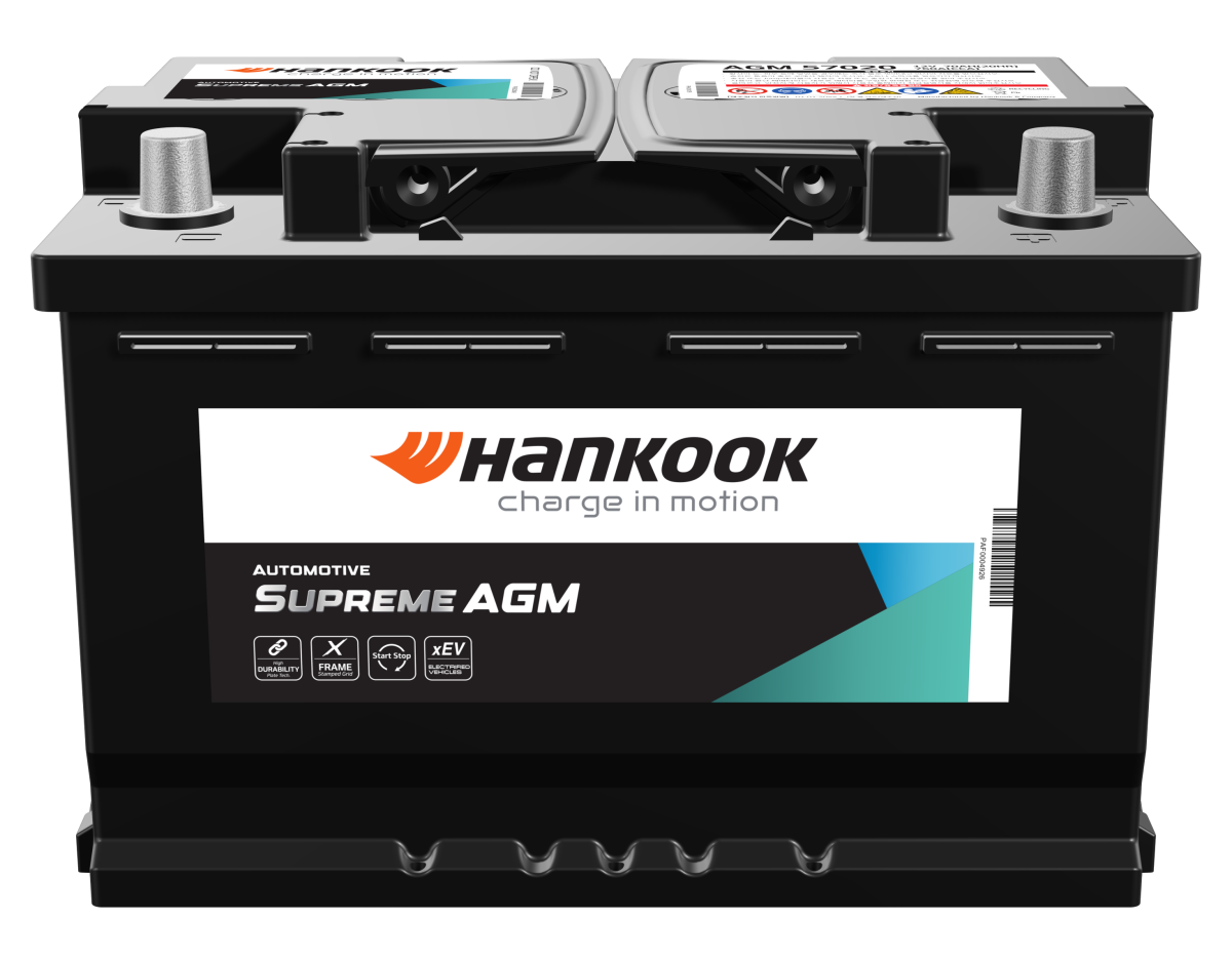 ▲한국앤컴퍼니 ‘한국(Hankook) 배터리’ AGM 배터리 제품 이미지. (사진=한국앤컴퍼니)