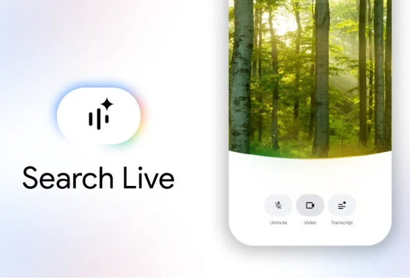 ▲구글의 인공지능(AI) 기반 음성 검색 서비스 ‘서치라이브(Search Live)‘ (구글 홈페이지 캡처)