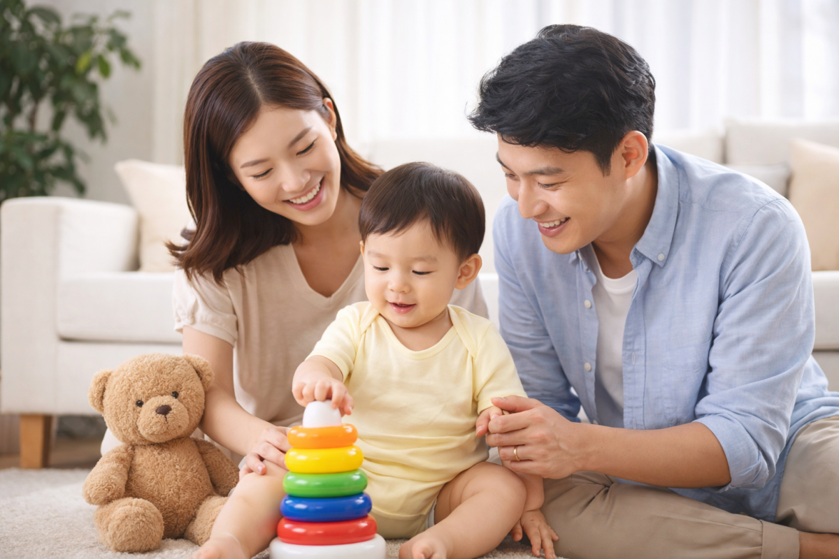 ▲출산·육아 가구의 보험료 경감 정책이 시행되는 7월 1일을 앞두고, 한 가족이 밝은 분위기 속에서 함께 시간을 보내고 있다. (이미지=ChatGPT 생성)