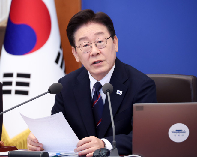 ▲이재명 대통령이 31일 청와대에서 열린 국무회의에서 발언하고 있다. (연합뉴스)