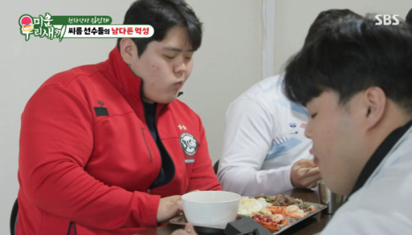 ▲씨름선수 김민재(사진=SBS 방송화면 캡처)