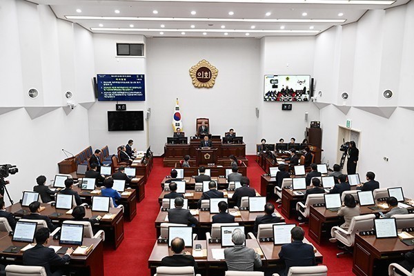 ▲제주도의회 본회의 모습. (사진제공=제주도의회)