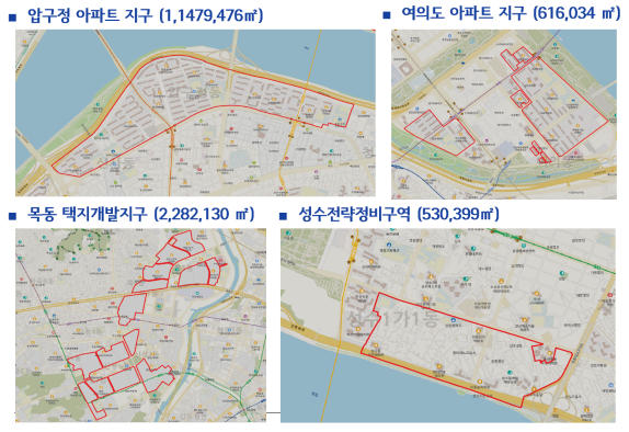 ▲토지거래허가구역 재지정 위치 (서울시 제공)