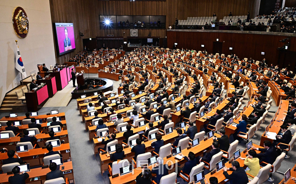 ▲이재명 대통령이 2일 서울 여의도 국회에서 열린 본회의에서 2026년도 제1차 추가경정예산안에 대한 시정연설을 하고 있다. 고이란 기자 photoeran@
