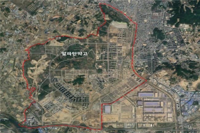 ▲평택 고덕국제화계획지구 위성사진. (사진제공=한국토지주택공사)