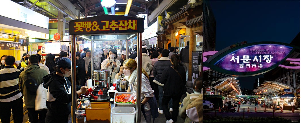 ▲전주남부시장(왼쪽)과 대구 서문시장(오른쪽) 전경. (사진제공=관광공사)