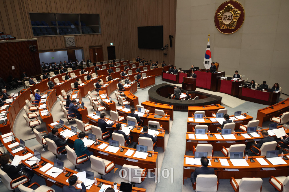 ▲김민석 국무총리가 7일 서울 여의도 국회에서 열린 예산결산특별위원회 전체회의에서 추가경정예산안 제안 설명을 하고 있다. 고이란 기자 photoeran@