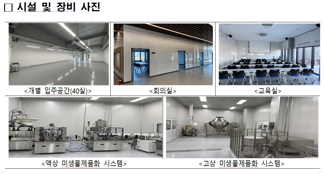 ▲‘농축산용 미생물산업 공유 인프라’ 시설 및 장비 사진 (사진제공=농림축산식품부)