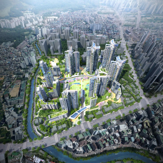 ▲서울 송파구 마천5구역 재개발 조감도. (사진제공=마천5구역 재개발 조합)