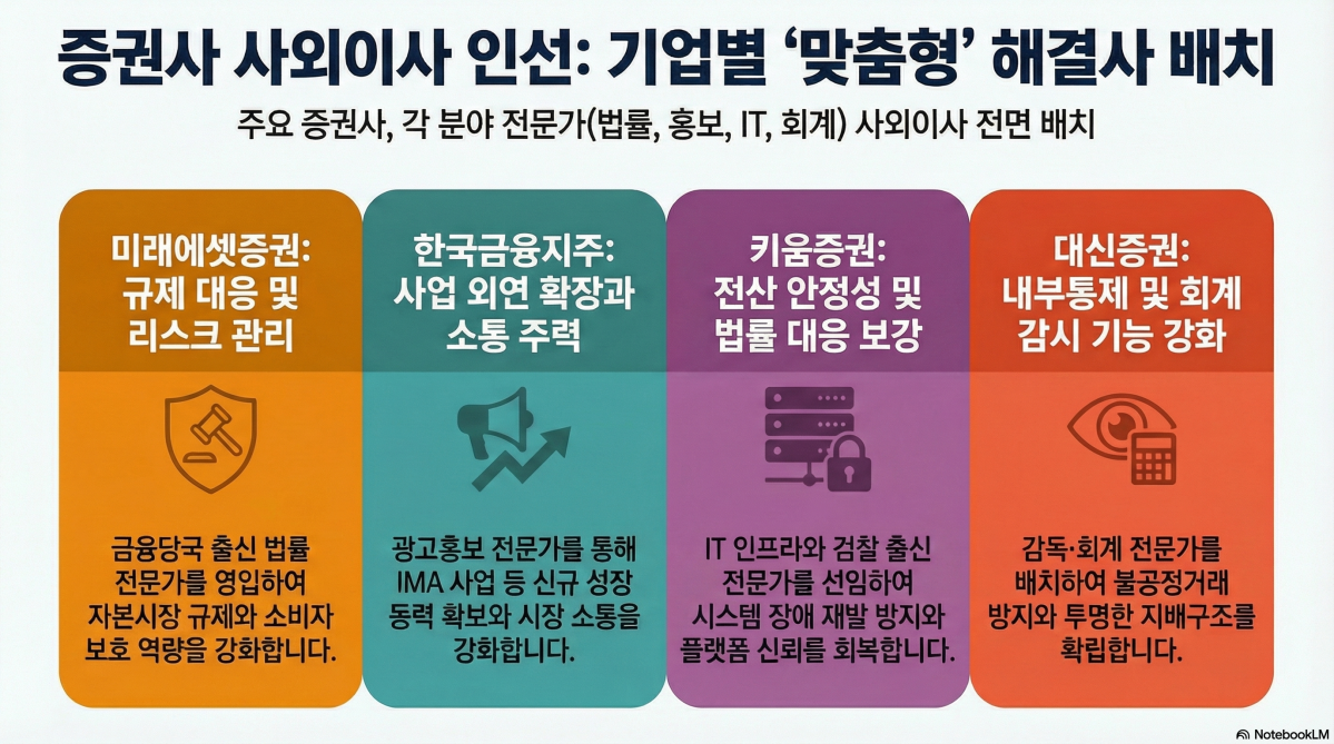 증권사 사외이사 인선의 속내…리스크 관리부터 외연 확장까지