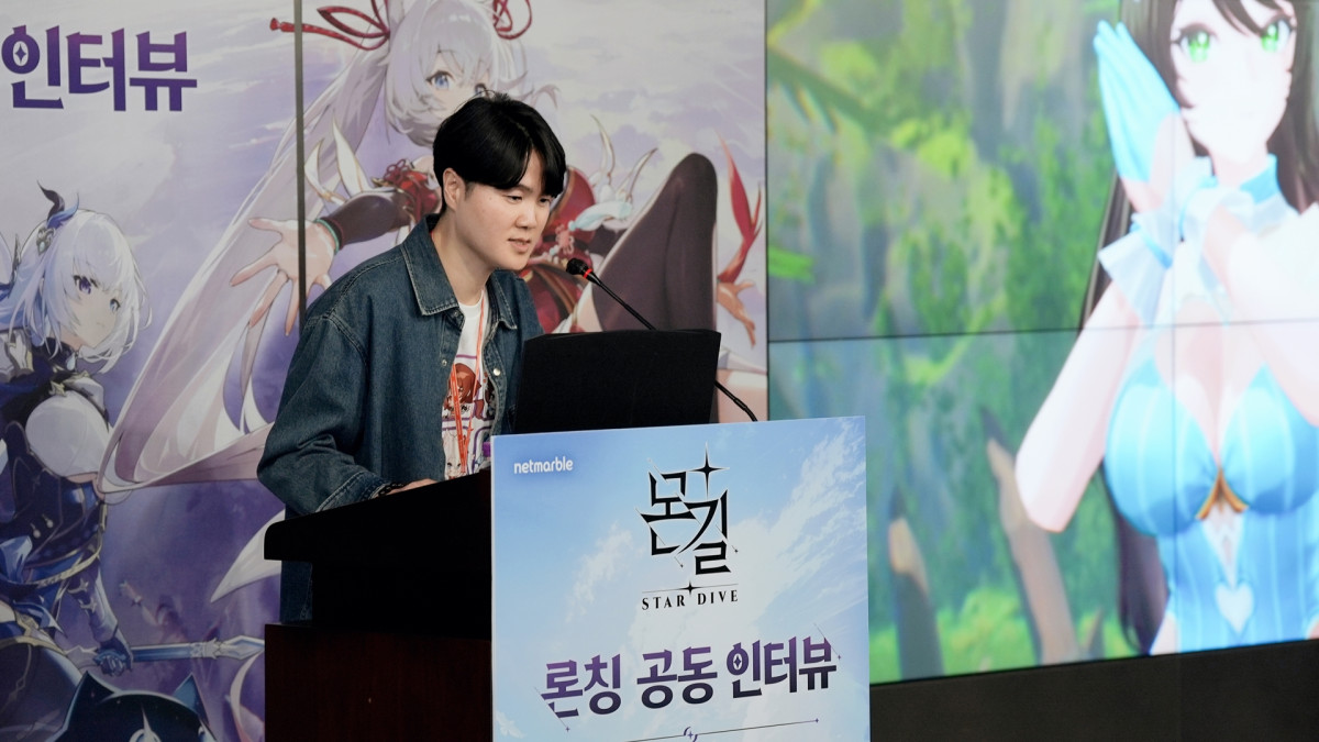 ▲넷마블 강동기 사업부장이 9일 구로구 지타워에서 진행한 ‘몬길: 스타다이브’ 공동 미디어 인터뷰에 참석해 15일 공식 출시하는 신작 액션 역할수행게임(RPG) 몬길: 스타다이브에 대해 소개했다. (사진제공=넷마블)