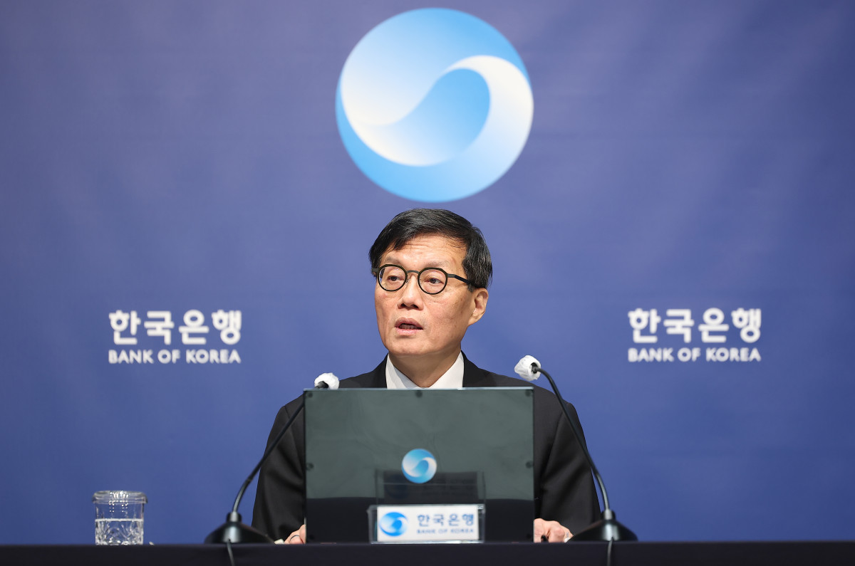 ▲이창용 한국은행 총재가 10일 서울 중구 한국은행 본관에서 열린 금융통화위원회 본회의 후 기자간담회에서 발언하고 있다. (사진제공=연합뉴스)