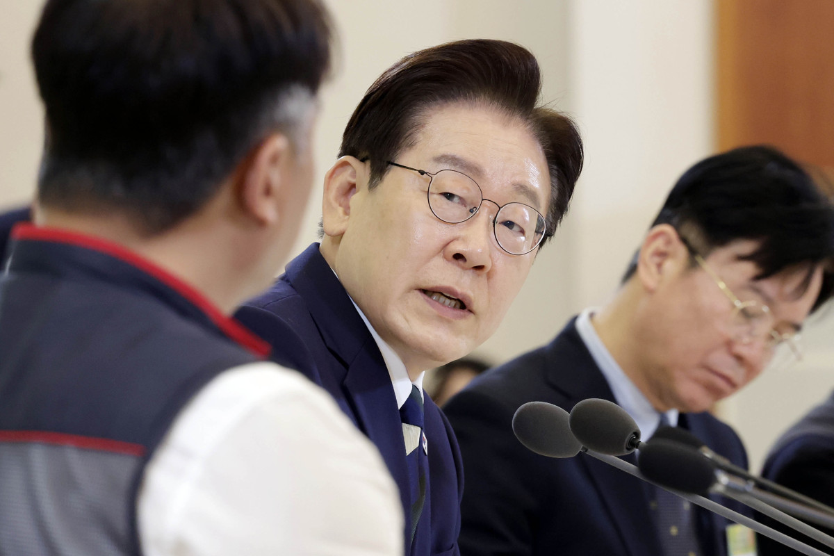 ▲이재명 대통령이 10일 청와대에서 열린 민주노총 초청간담회에서 발언하고 있다. 사진=연합뉴스