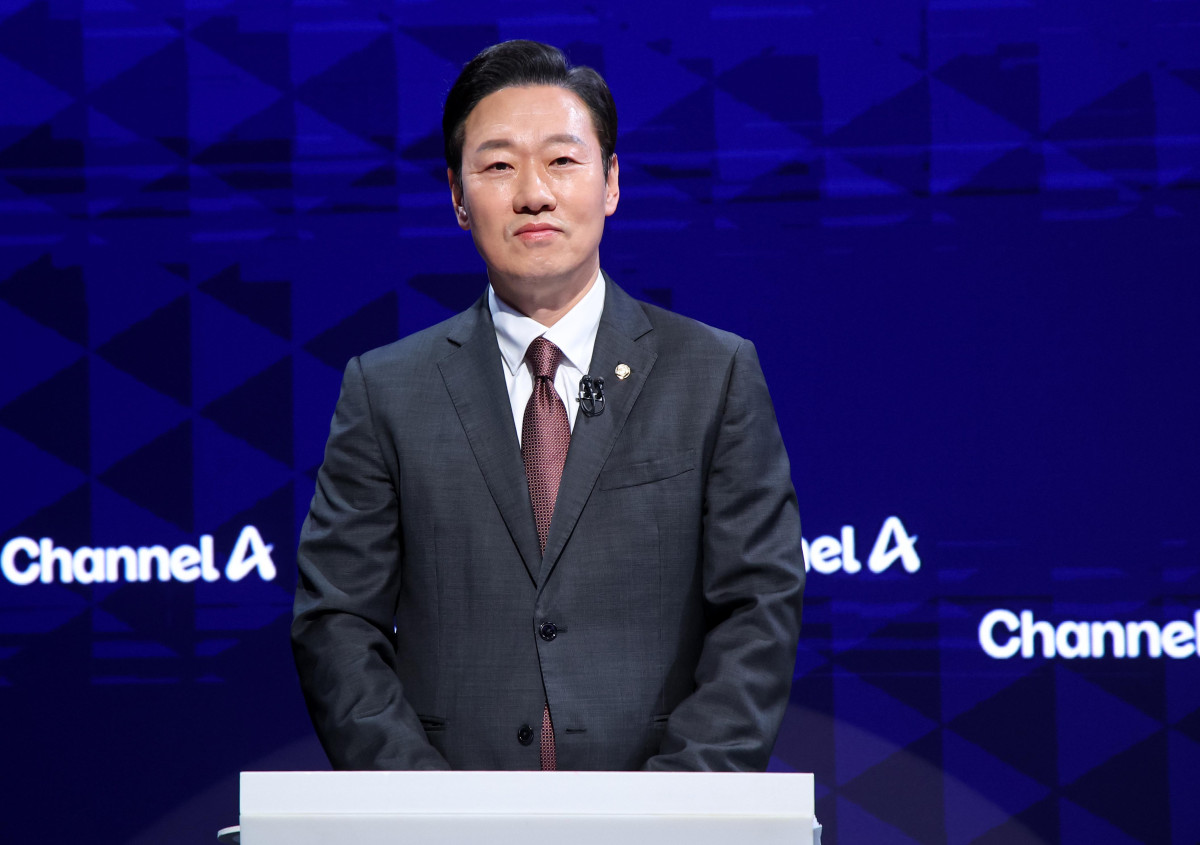 ▲박수민 의원이 10일 오후 서울 종로구 채널A 스튜디오에서 열린 국민의힘 서울시장 후보 제2차 TV 토론회에 참석해 있다. 국회사진기자단