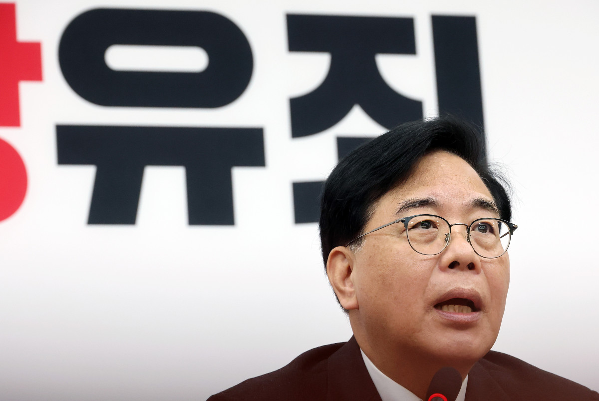 ▲국민의힘 송언석 원내대표가 13일 국회에서 열린 최고위원회의에서 발언하고 있다. (연합뉴스)