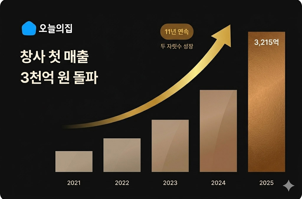 ▲오늘의집 창사 첫 매출 3000억원 돌파(2025년 연간 실적) ((AI 기반 편집 이미지))