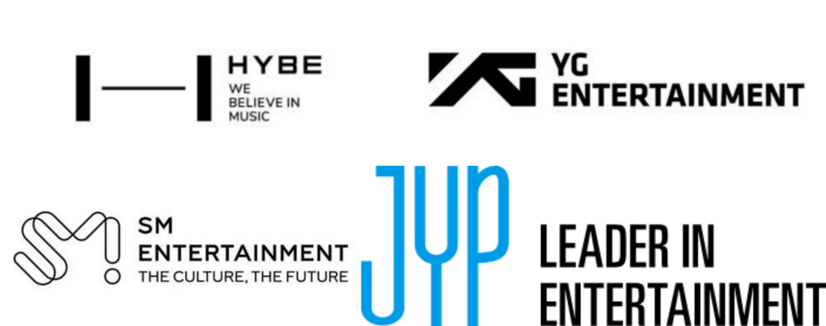 ▲(사진제공=하이브, YG엔터테인먼트, JYP엔터테인먼트, SM엔터테인먼트)
