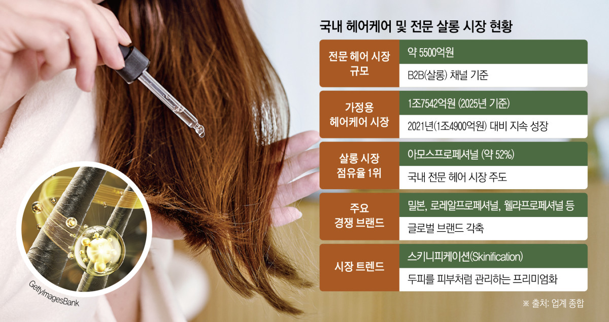 ▲국내 헤어케어 및 전문 살롱 시장 현황 (이투데이 그래픽팀=신미영 기자)