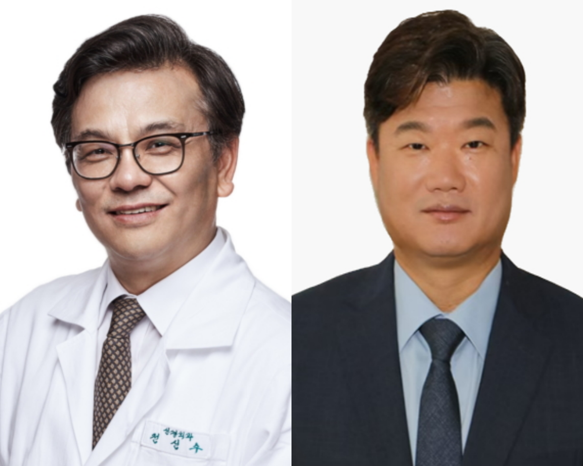 ▲전신수 전략위원장 겸 R&BD위원장(왼쪽)과 박희덕 부회장 겸 R&BD위원장. (사진제공=팜젠사이언스)