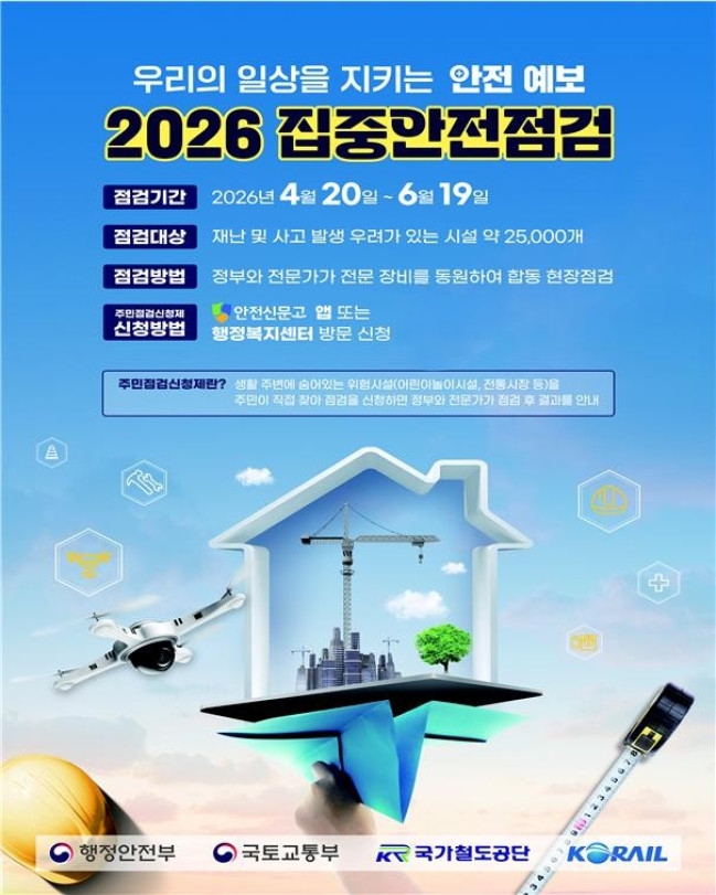 ▲'2026년 철도분야 집중안전점검’ 포스터. (사진제공=국가철도공단)