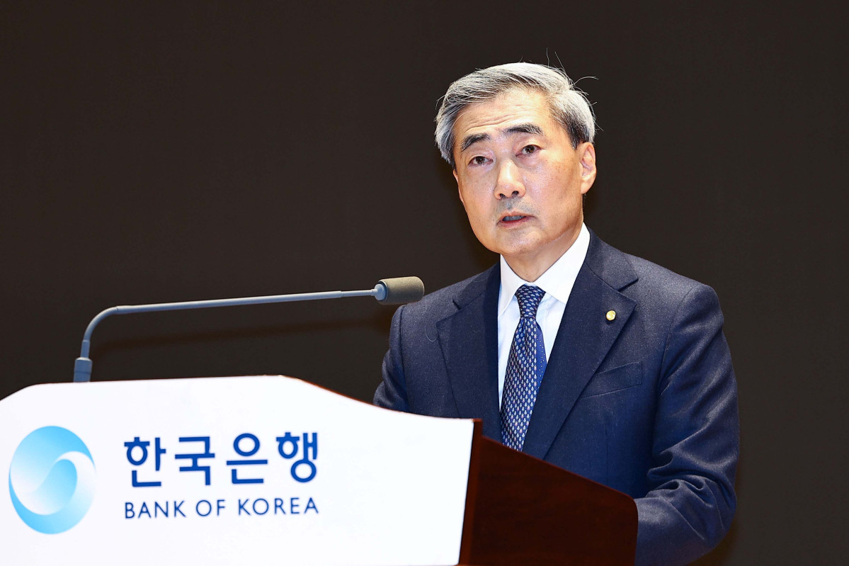 ▲신현송 신임 한국은행 총재가 21일 서울 중구 한국은행에서 열린 취임식에서 취임사를 하고 있다. 신태현 기자 holjjak@