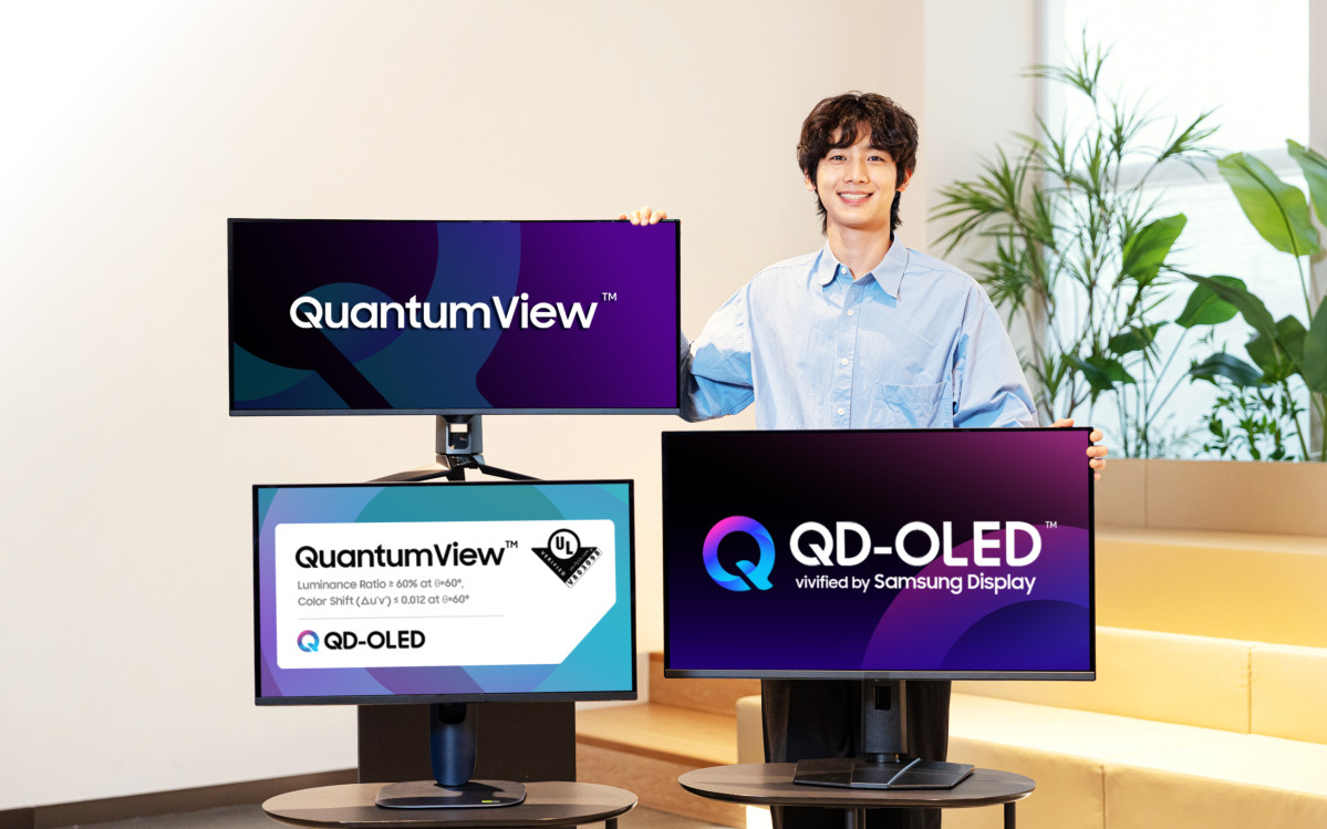 ▲우수한 시야각 특성을 지닌 삼성디스플레이의 QD-OLED가 UL솔루션즈의 '퀀텀뷰(QuantumViewTM)' 검증 평가를 완료했다. (사진제공=삼성디스플레이)