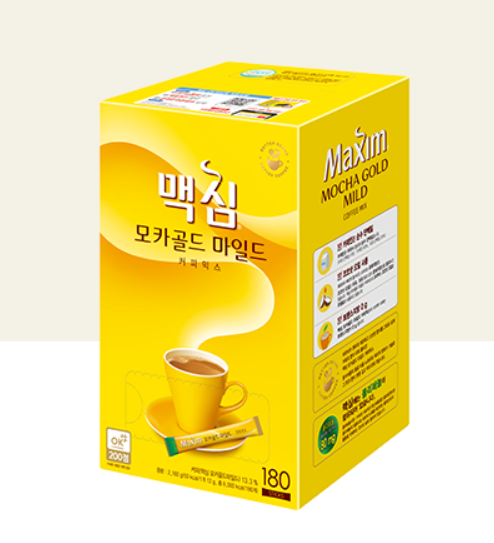 ▲동서식품 대표제품인 맥심 모카골드 마일드 커피믹스.